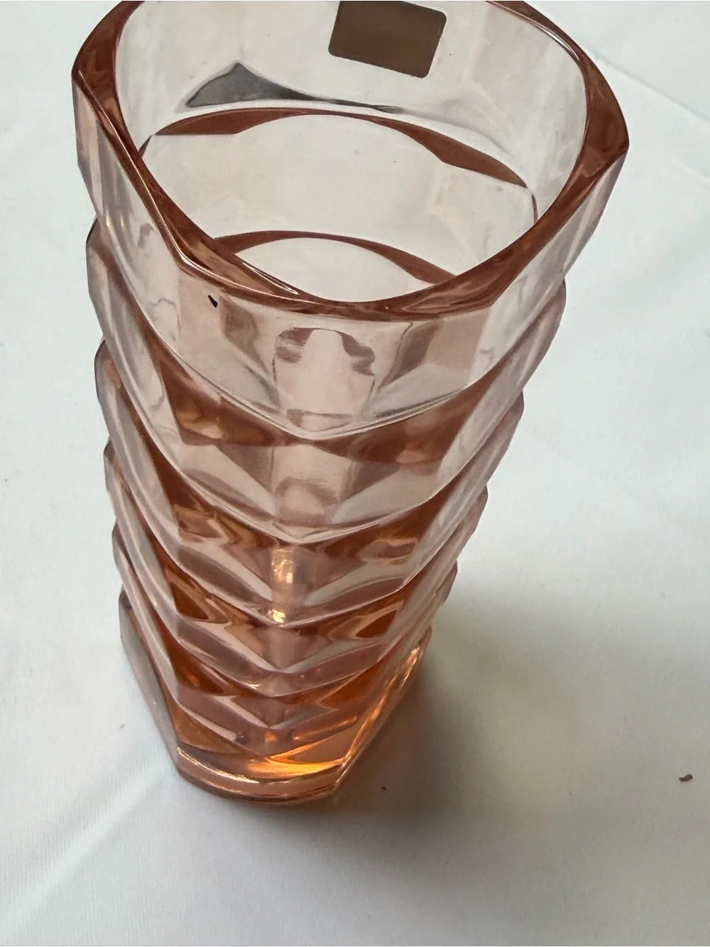 Vintage Luminarc Rosaline Windsor 17cm Pink French Glass Vase - New in Box